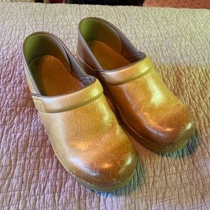 Honey colored Dansko clogs